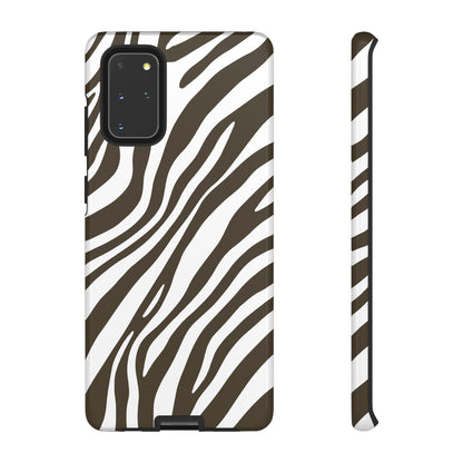 Modern Mocha Zebra Print Phone Case