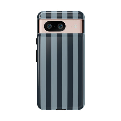 Dark Blue Stripe Pattern Phone Case - Blue Phone Case - Google Pixel 8 / Glossy