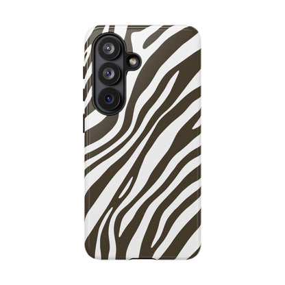 Modern Mocha Zebra Print Phone Case