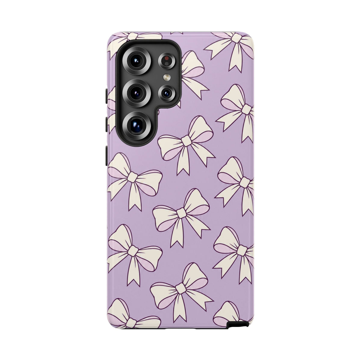 Chic Lilac Bow Pattern Phone Case