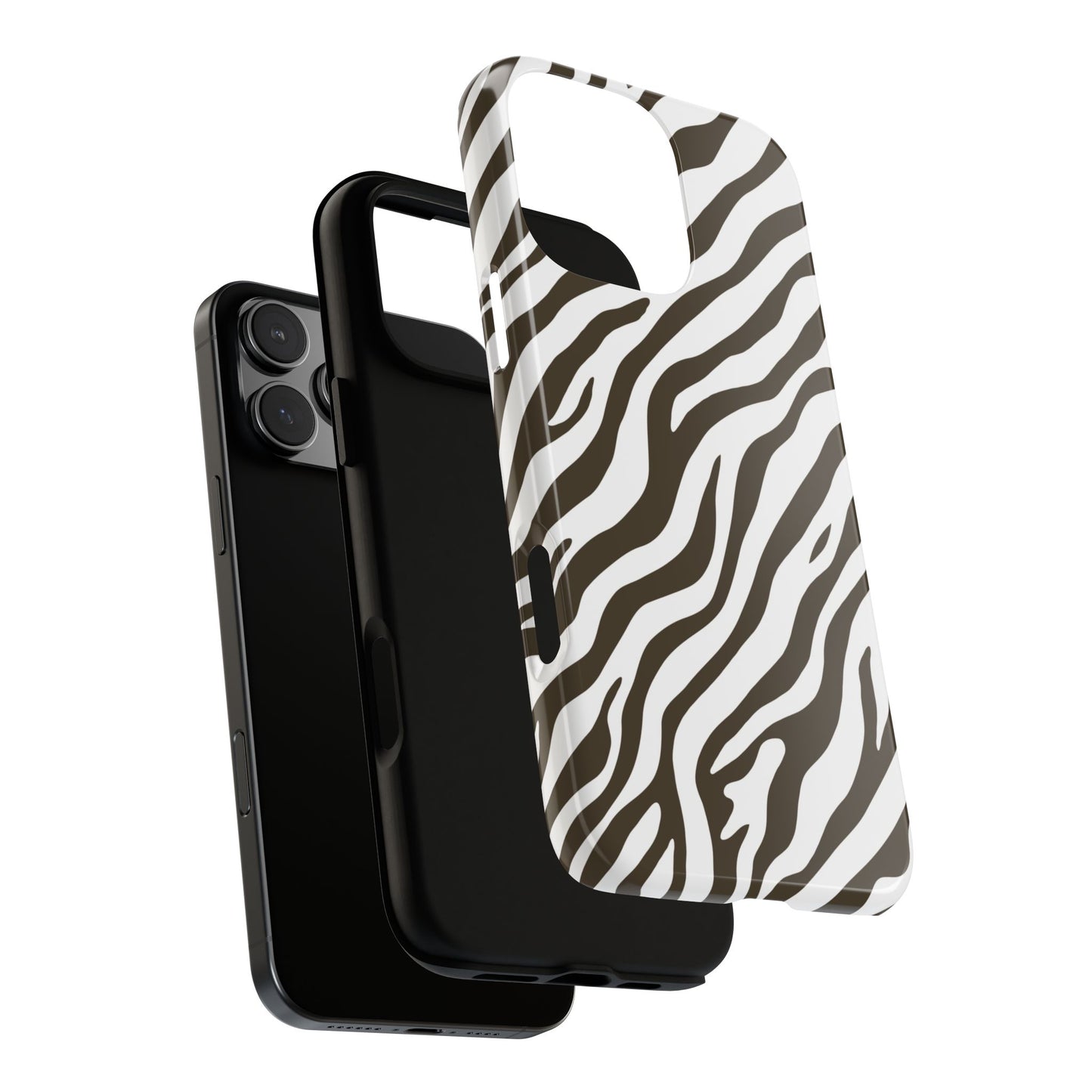 Stylish Mocha Zebra Print Phone Case