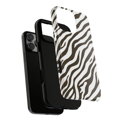 Stylish Mocha Zebra Print Phone Case