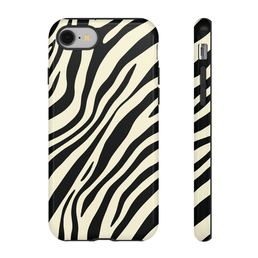 Modern Neutral Zebra Print Phone Case