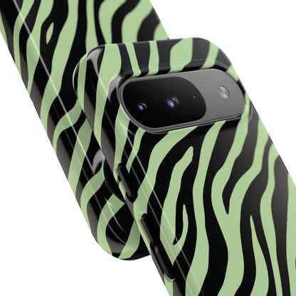 Stylish Mint Zebra Print Phone Case