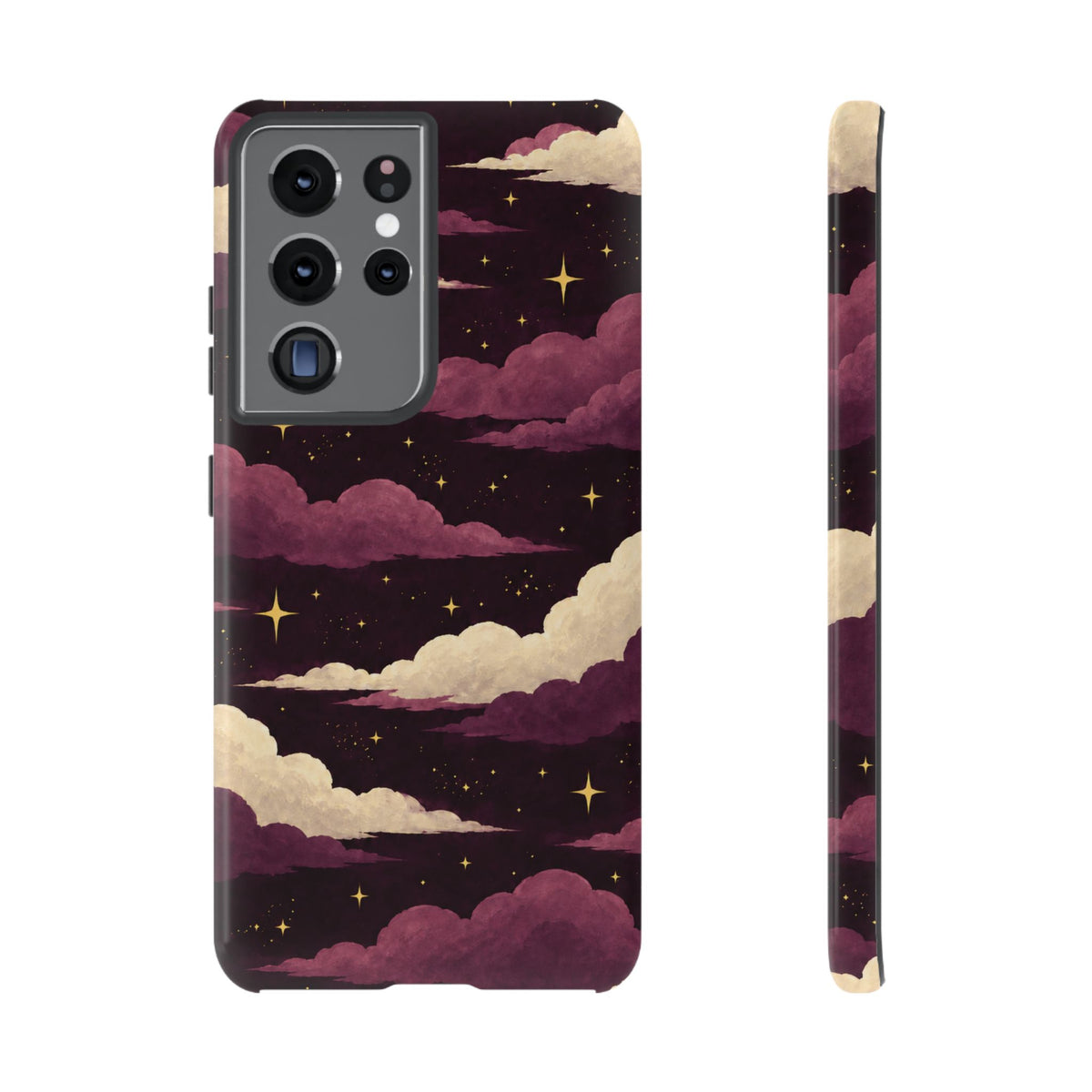 Illustrated Plum Clouds & Stars Phone Case