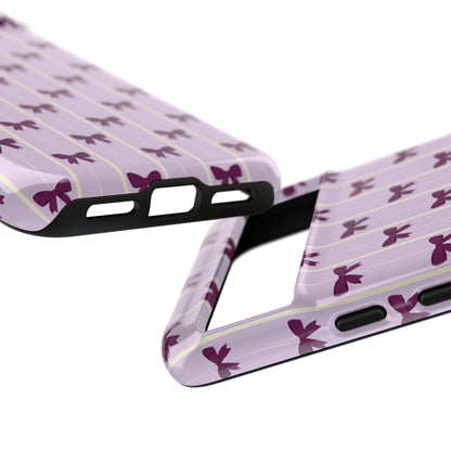 Retro Plum Purple Bow Pattern Phone Case