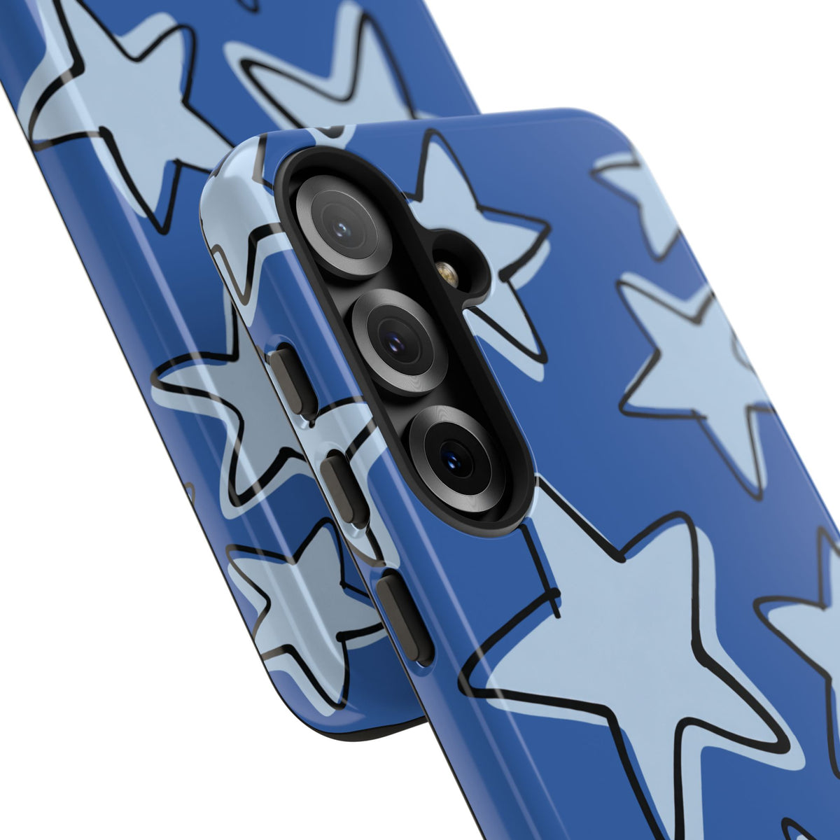 Cobalt Blue Doodle Star Phone Case