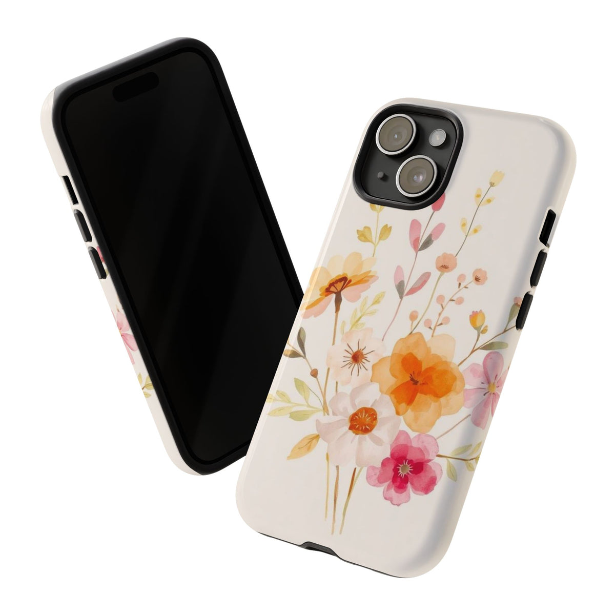Boho Chic Watercolour Flower Pattern Phone Case - Multicolor Phone Case
