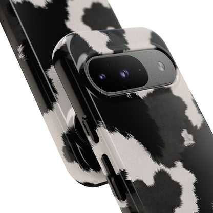 Modern Monochrome Cow Print Phone Case