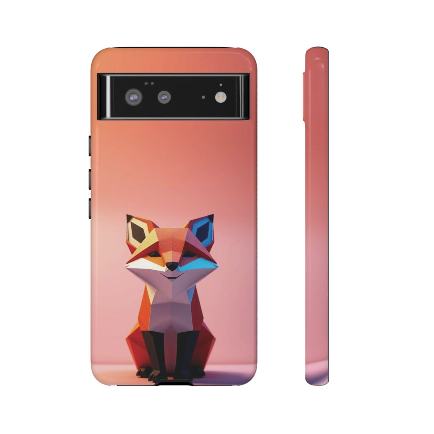 Google Pixel 6 / Glossy Phone Case - Origami Fox Design Phone Case