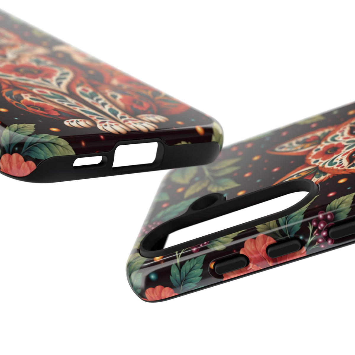 Vibrant Terracotta and Teal Calavera Fox Phone Case - Multicolor Phone Case