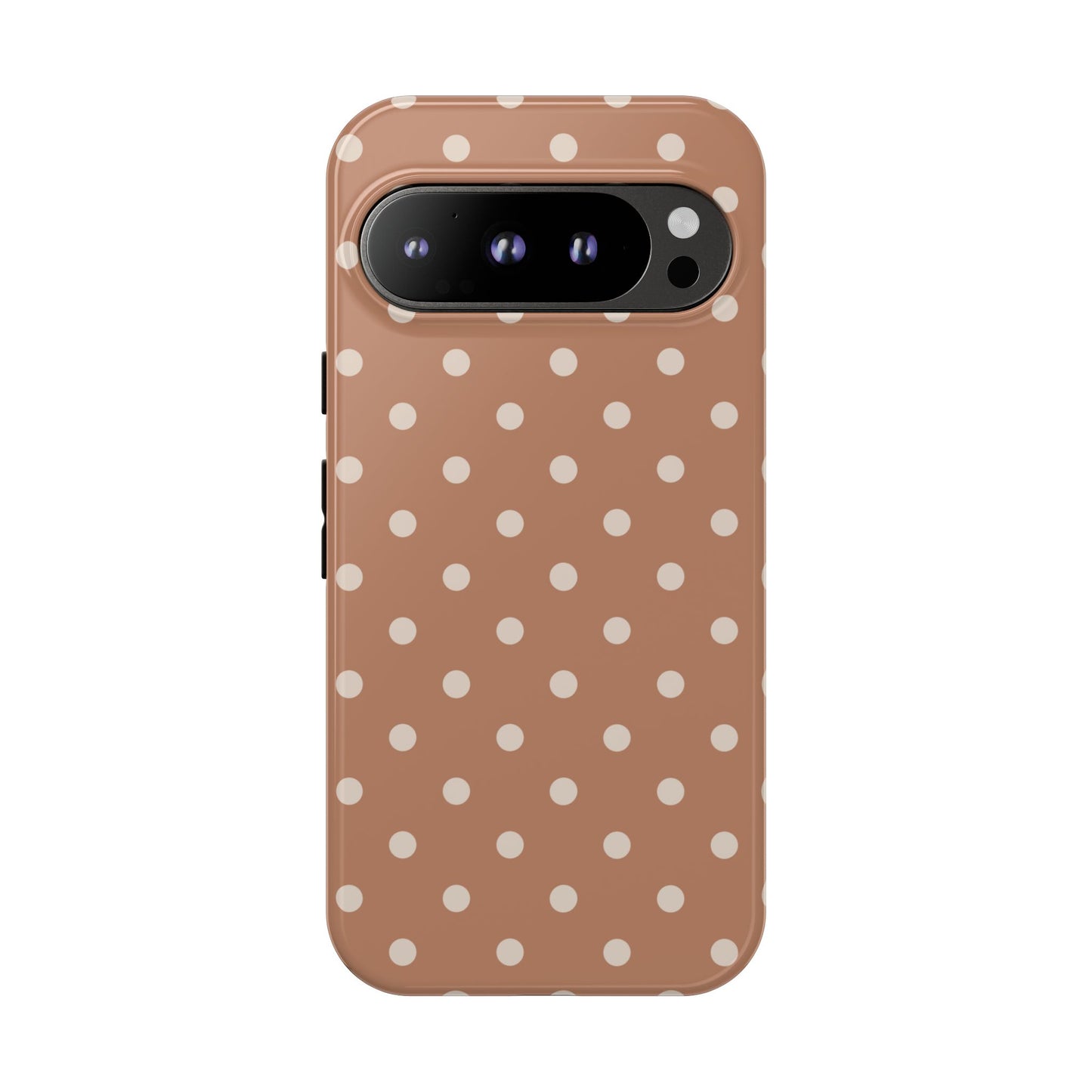 Brown with White Dot Pattern Phone Case