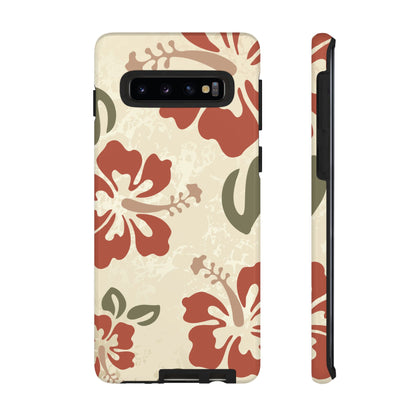 Samsung Galaxy S10 / Glossy Phone Case - ’Boho Chic Hibiscus Pattern #1’ Phone Case