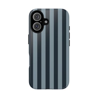 iPhone 16 / Glossy Phone Case - ’Dark Blue Stripe Pattern’ Phone Case