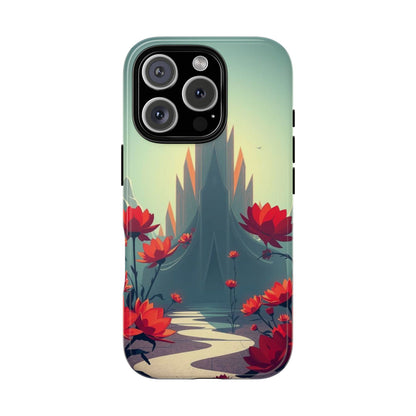 iPhone 16 Pro / Glossy Phone Case - Gothic Alien Garden Design Phone Case