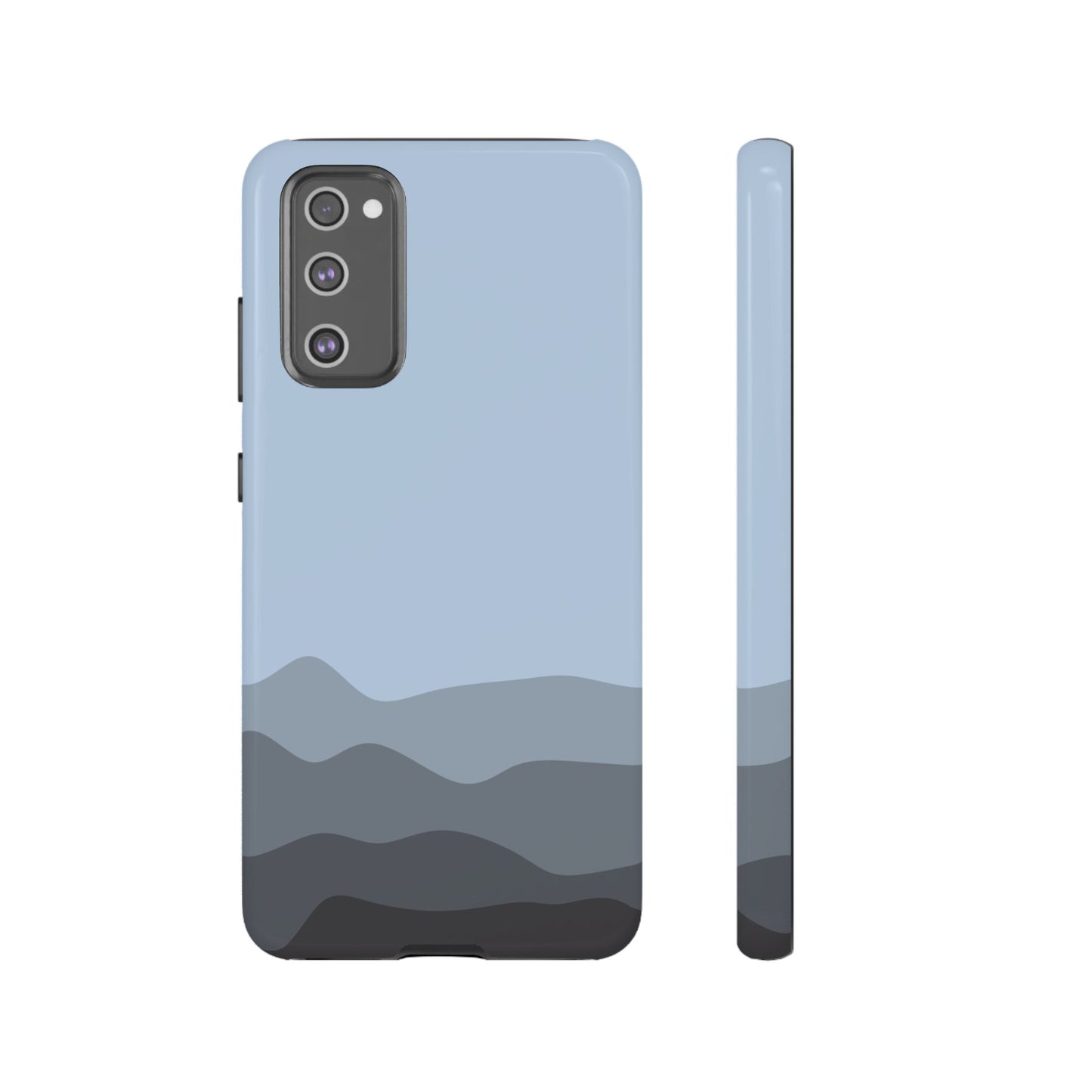 Blue Abstract Waves Protective Phone Case - Blue Phone Case - Samsung Galaxy S20 FE / Glossy
