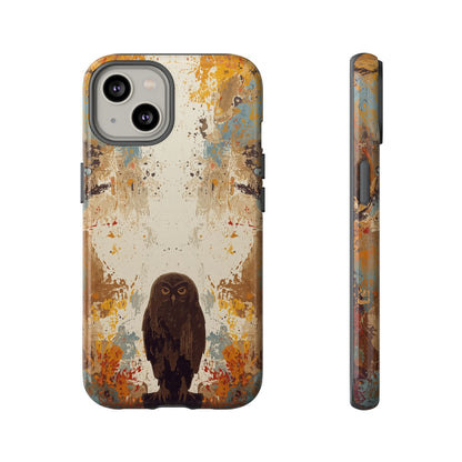 iPhone 14 / Glossy Phone Case - Abstract Owl Design Phone Case