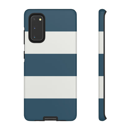 Blue & White Horizontal Stripe Pattern Phone Case - Blue Phone Case - Samsung Galaxy S20 / Glossy