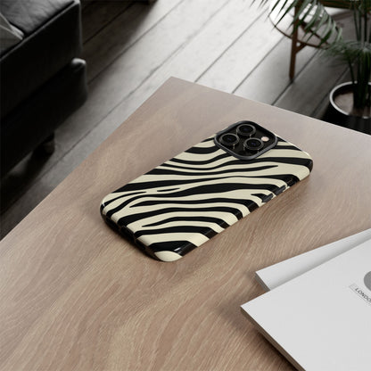 Modern Neutral Zebra Print Phone Case