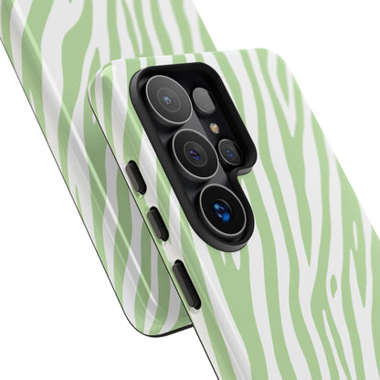 Mint Tiger Print Phone Case