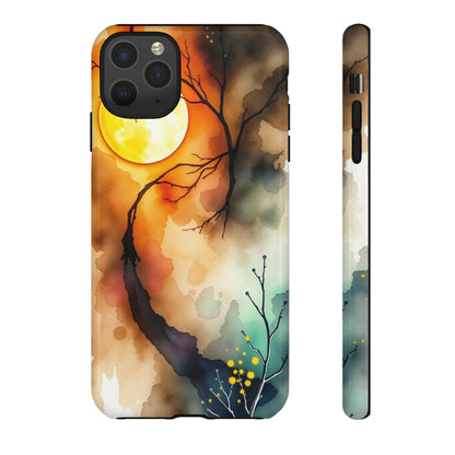 iPhone 11 Pro Max / Glossy Phone Case - Abstract Watercolour Gothic Scene Phone Case