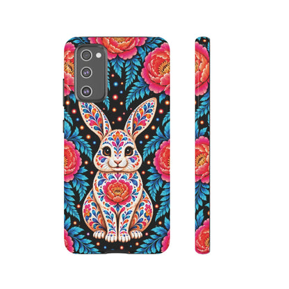 Cute Pink and Turquoise Calavera Bunny Phone Case - Multicolor Phone Case - Samsung Galaxy S20 FE / Glossy