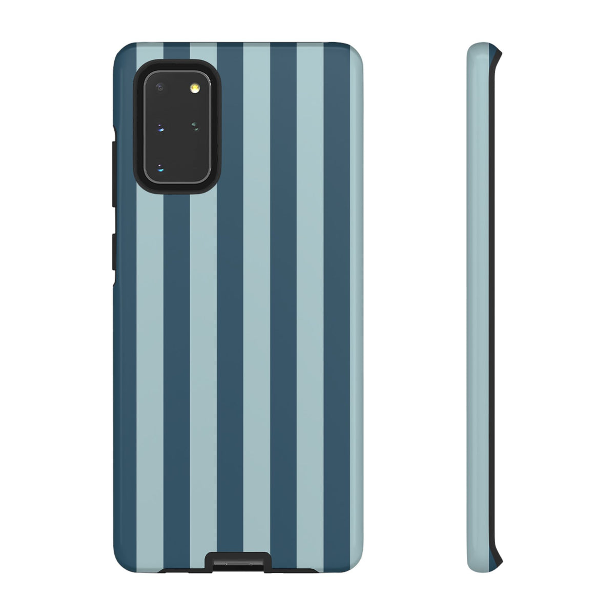 Blue Stripe Pattern Phone Case - Blue Phone Case - Samsung Galaxy S20+ / Glossy
