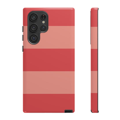 Pink Horizontal Stripe Pattern Phone Case - Pink Phone Case - Samsung Galaxy S22 Ultra / Glossy