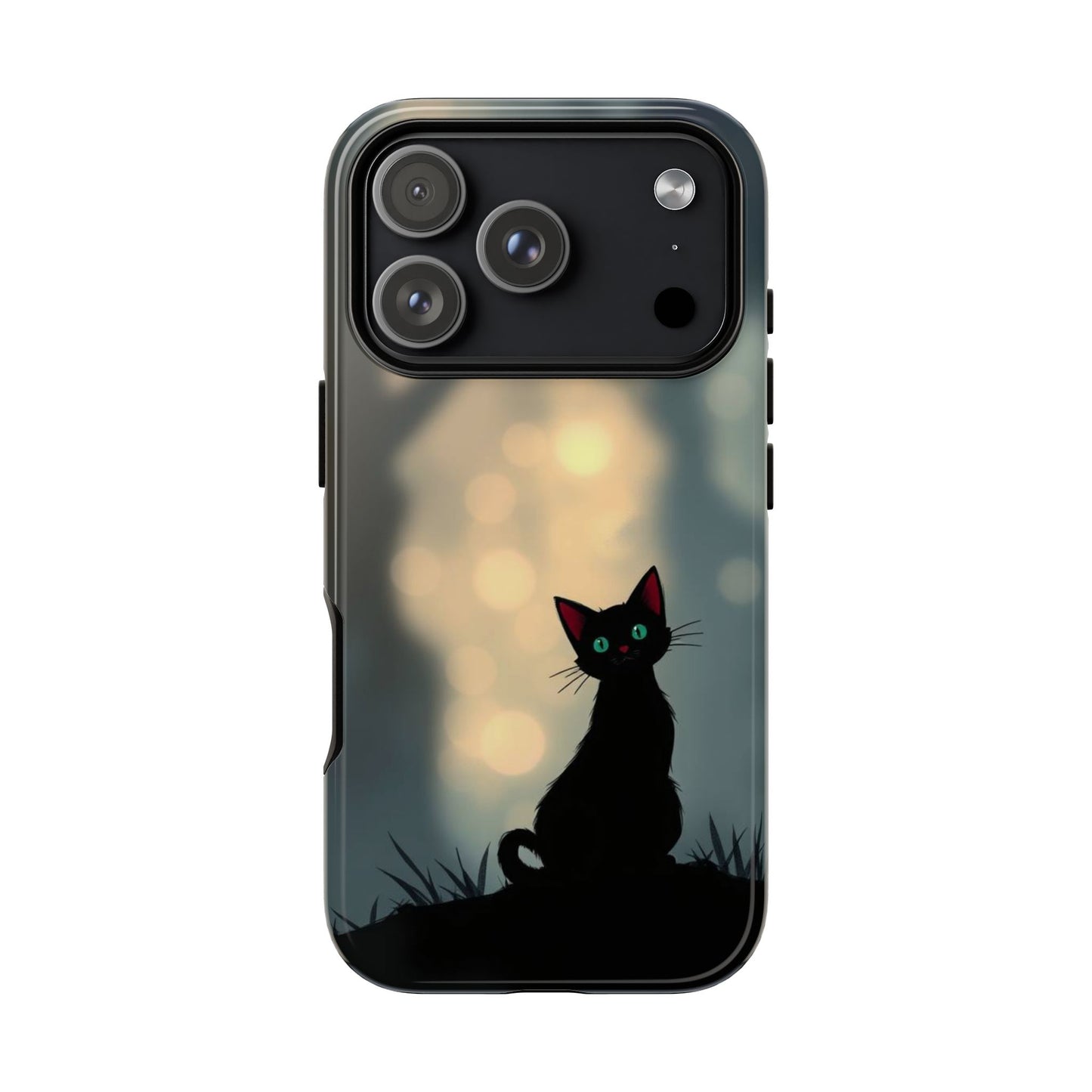 iPhone 17 Pro / Glossy Phone Case - Gothic Cat Design Phone Case