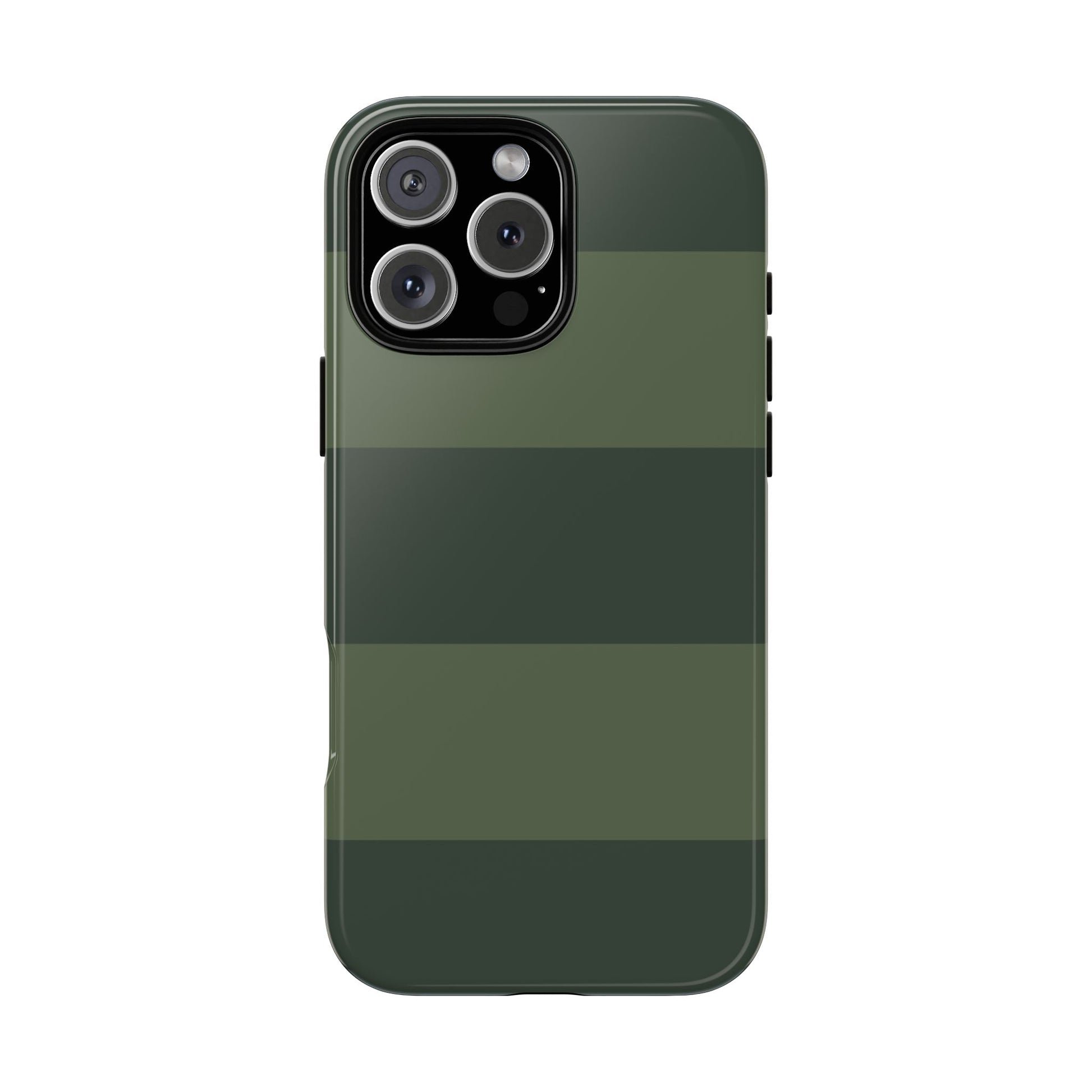 Green Horizontal Stripe Pattern Phone Case - Green Phone Case - iPhone 16 Pro Max / Glossy
