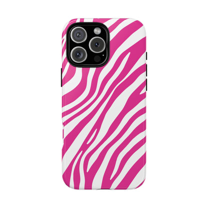 Modern Hot Pink Zebra Print Phone Case