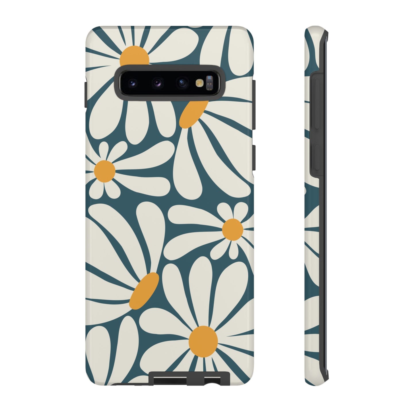 Phone Case - Retro Blue Daisy Pattern Phone Case