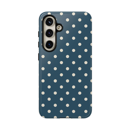 Blue & White Dot Pattern Phone Case
