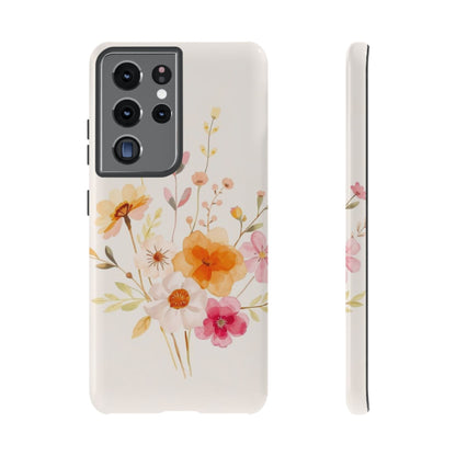 Boho Chic Watercolour Flower Pattern Phone Case - Multicolor Phone Case - Samsung Galaxy S21 Ultra / Glossy
