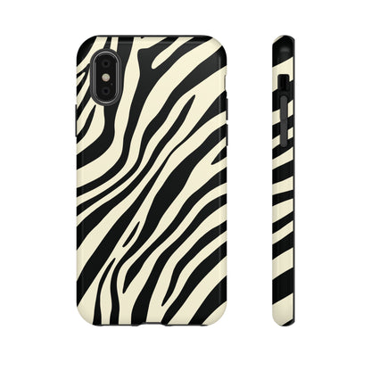 Modern Neutral Zebra Print Phone Case
