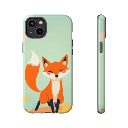 iPhone 14 Plus / Glossy Phone Case - Happy Fox Design Phone Case