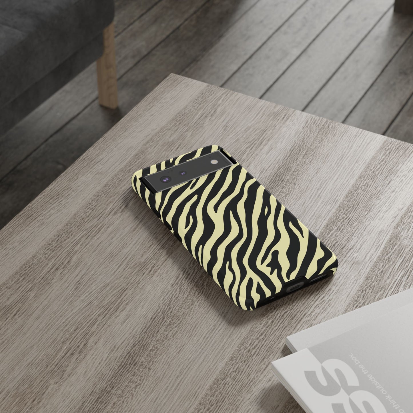 Stylish Neutral Zebra Print Phone Case