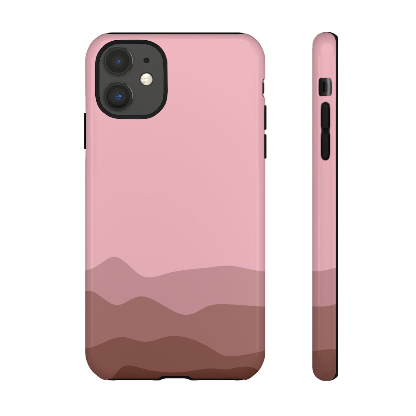 Pink Abstract Waves Protective Phone Case - Pink Phone Case - iPhone 11 / Glossy