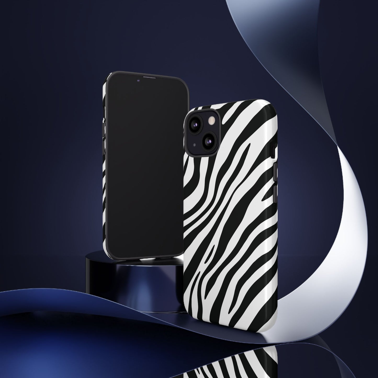 Modern Monochrome Zebra Print Phone Case