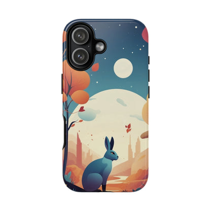 Stylised Blue Hare Design Phone Case - Multicolor Phone Case - iPhone 17 / Glossy