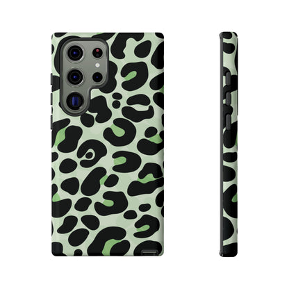 Chic Sage Leopard Print Phone Case