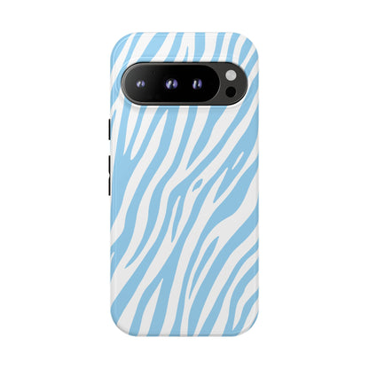 Sky Blue Tiger Print Phone Case