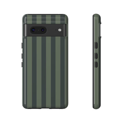 Google Pixel 7 / Glossy Phone Case - ’Dark Green Stripe Pattern’ Phone Case