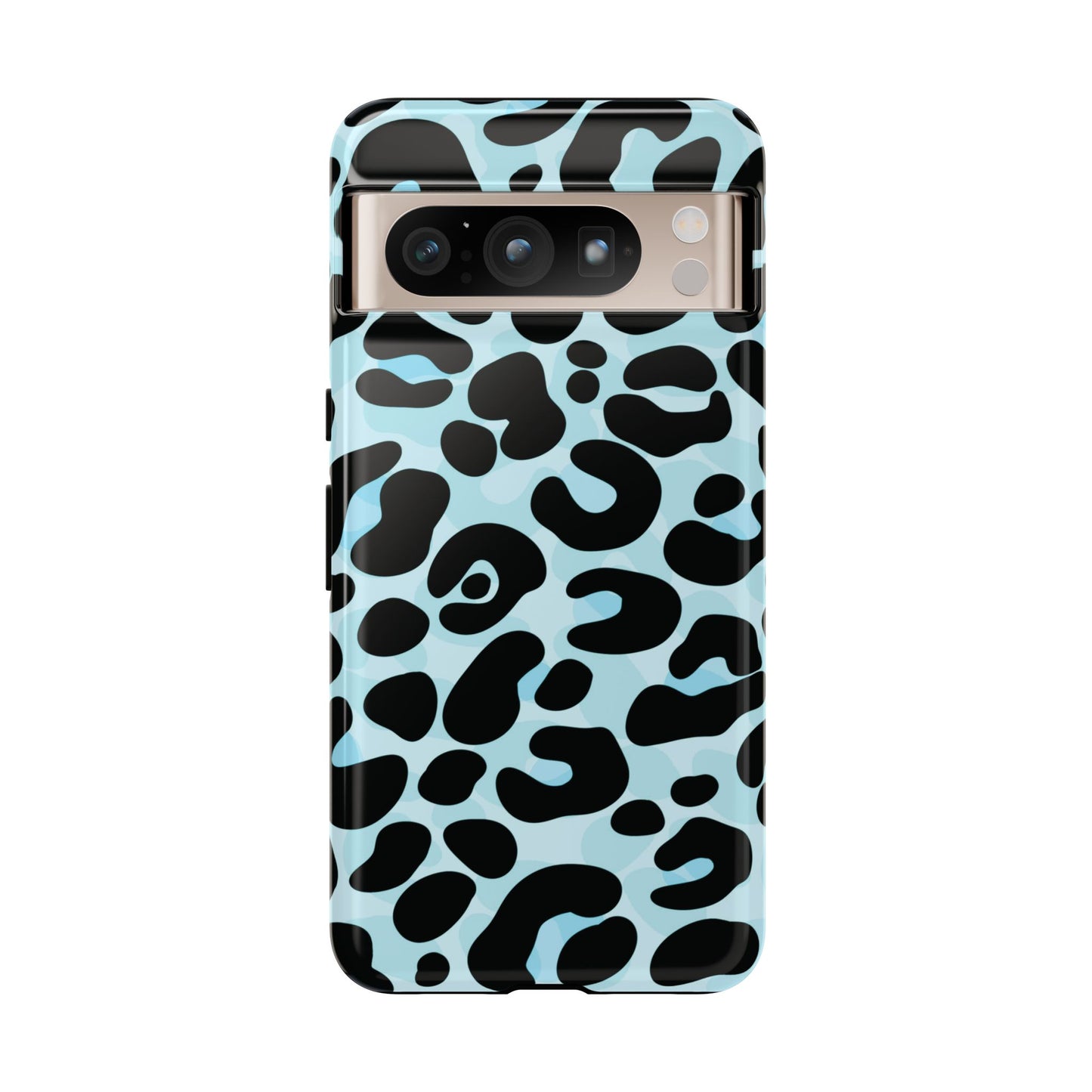 Cool Aqua Leopard Print Phone Case