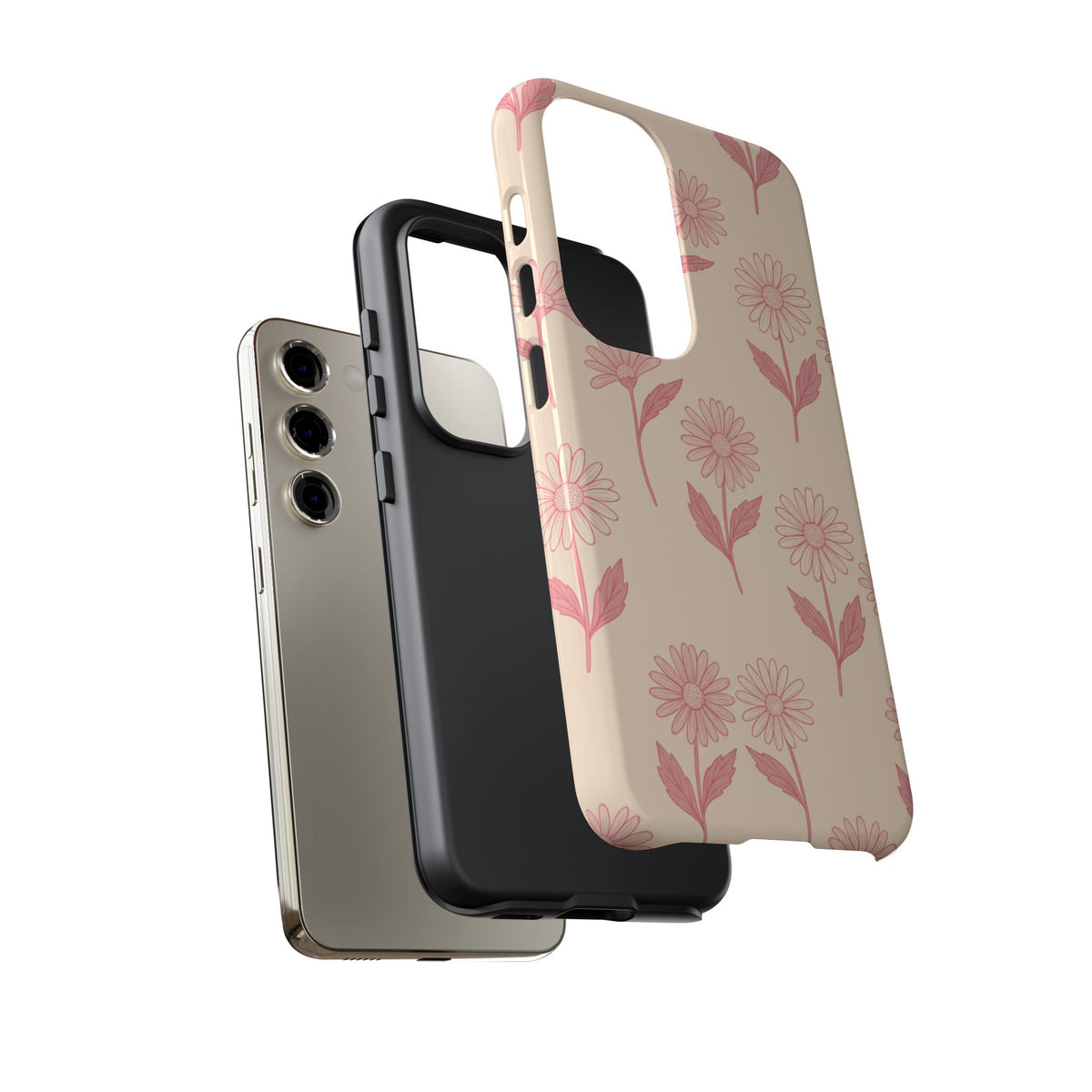 Pretty Pink Daisy Pattern Phone Case