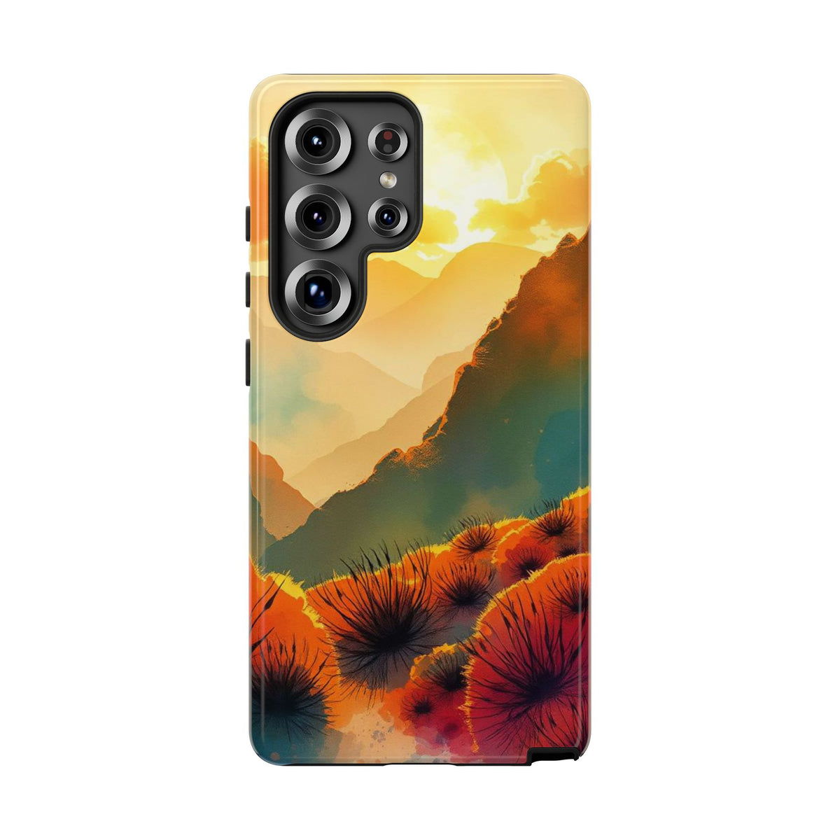Ideallic Watercolour Sunset Design Phone Case - Multicolor Phone Case - Samsung Galaxy S25 Ultra / Glossy