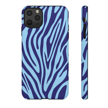 Boutique Sky Blue Tiger Print Phone Case