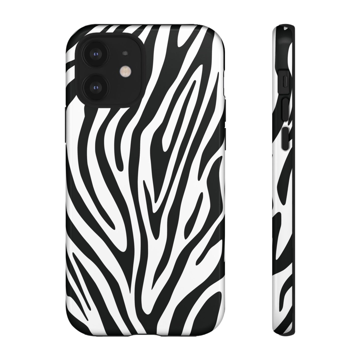 Classic Monochrome Tiger Print Phone Case