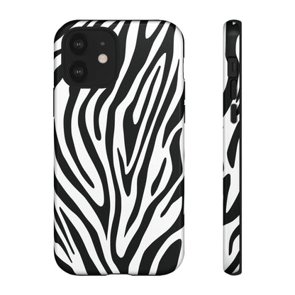 Classic Monochrome Tiger Print Phone Case