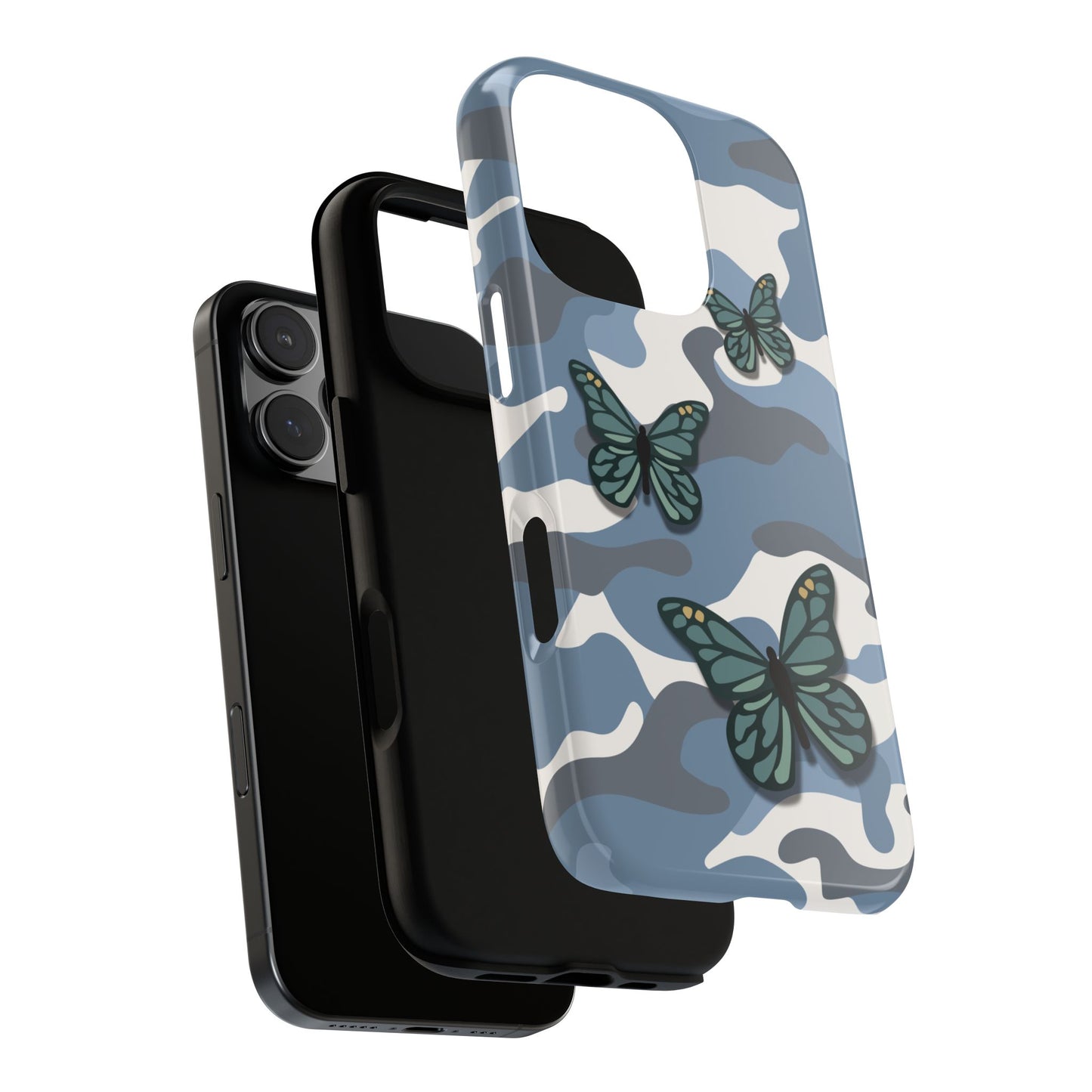 Phone Case - Light Blue Butterfly Camo Phone Case
